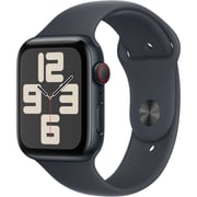 Apple Watch SE (2024) GPS + Cellular 44mm Midnight Aluminum Case with Midnight Sport Band - M/L