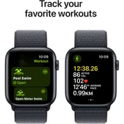 Apple Watch SE (2024) GPS + Cellular 44mm Midnight Aluminum Case with Ink Sport Loop
