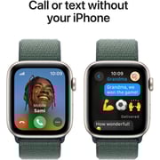 Apple Watch SE (2024) GPS + Cellular 44mm Starlight Aluminum Case with Lake Green Sport Loop