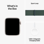 Apple Watch SE (2024) GPS + Cellular 44mm Starlight Aluminum Case with Lake Green Sport Loop