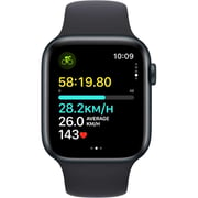 Apple Watch SE (2023) GPS 40mm Midnight Aluminum Case with Midnight Sport  Band - S/M 