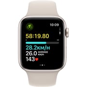 Apple Watch SE (2023) GPS 44mm Starlight Aluminum Case with Starlight Sport Band S/M – Middle East Version