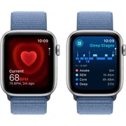 Apple Watch SE (2023) GPS + Cellular 40mm Silver Aluminum Case with Winter Blue Sport Loop – Middle East Version