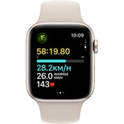 Apple Watch SE (2023) GPS + Cellular 40mm Starlight Aluminum Case with Starlight Sport Band S/M – Middle East Version