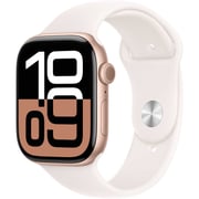 Apple Watch Series 10 GPS 42mm Rose Gold Aluminum Case with Light Blush Sport Band - S/M