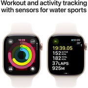 Apple Watch Series 10 GPS 42mm Rose Gold Aluminum Case with Light Blush Sport Band - S/M