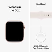 Apple Watch Series 10 GPS 42mm Rose Gold Aluminum Case with Light Blush Sport Band - S/M