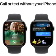 Apple Watch Series 10 GPS + Cellular 42mm Jet Black Aluminum Case with Black Sport Band - S/M