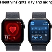 Apple Watch Series 10 GPS + Cellular 42mm Jet Black Aluminum Case with Ink Sport Loop