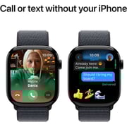 Apple Watch Series 10 GPS + Cellular 42mm Jet Black Aluminum Case with Ink Sport Loop