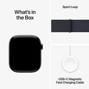 Apple Watch Series 10 GPS + Cellular 42mm Jet Black Aluminum Case with Ink Sport Loop