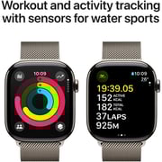 Apple Watch Series 10 GPS + Cellular 42mm Natural Titanium Case with Natural Milanese Loop