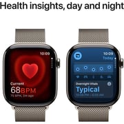 Apple Watch Series 10 GPS + Cellular 42mm Natural Titanium Case with Natural Milanese Loop