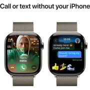 Apple Watch Series 10 GPS + Cellular 42mm Natural Titanium Case with Natural Milanese Loop