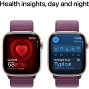 Apple Watch Series 10 GPS + Cellular 42mm Rose Gold Aluminum Case with Plum Sport Loop