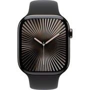 Apple Watch Series 10 GPS + Cellular 42mm Slate Titanium Case with Black Sport Band - M/L