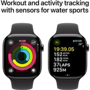 Apple Watch Series 10 GPS + Cellular 42mm Slate Titanium Case with Black Sport Band - M/L