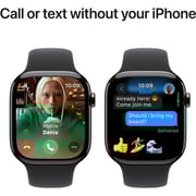 Apple Watch Series 10 GPS + Cellular 42mm Slate Titanium Case with Black Sport Band - M/L