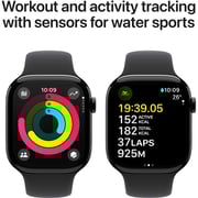 Apple Watch Series 10 GPS 46mm Jet Black Aluminum Case with Black Sport Band - M/L