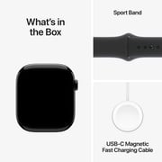 Apple Watch Series 10 GPS 46mm Jet Black Aluminum Case with Black Sport Band - M/L