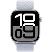 Apple Watch Series 10 GPS 46mm Silver Aluminum Case with Blue Cloud Sport Loop