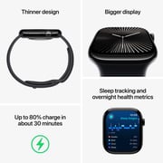 Apple Watch Series 10 GPS 46mm Silver Aluminum Case with Blue Cloud Sport Loop