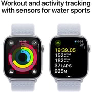 Apple Watch Series 10 GPS 46mm Silver Aluminum Case with Blue Cloud Sport Loop