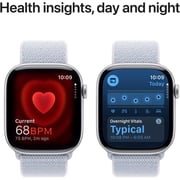 Apple Watch Series 10 GPS 46mm Silver Aluminum Case with Blue Cloud Sport Loop
