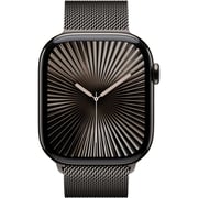 Apple Watch Series 10 GPS + Cellular 46mm Slate Titanium Case with Slate Milanese Loop - S/M