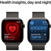 Apple Watch Series 10 GPS + Cellular 46mm Slate Titanium Case with Slate Milanese Loop - S/M