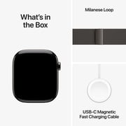 Apple Watch Series 10 GPS + Cellular 46mm Slate Titanium Case with Slate Milanese Loop - S/M