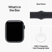 Apple Watch Series 9 GPS 45mm Midnight Aluminum Case with Midnight Sport Band M/L – Middle East Version