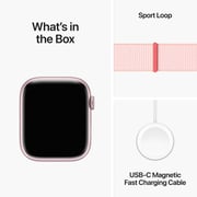 Apple Watch Series 9 GPS 45mm Pink Aluminum Case with Light Pink Sport Loop – Middle East Version