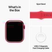 Apple Watch Series 9 GPS 41mm (PRODUCT)RED Aluminum Case with (PRODUCT)RED Sport Band S/M – Middle East Version