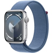 Apple Watch Series 9 GPS 45mm Silver Aluminum Case with Winter Blue Sport Loop – Middle East Version