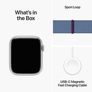 Apple Watch Series 9 GPS 45mm Silver Aluminum Case with Winter Blue Sport Loop – Middle East Version