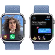 Apple Watch Series 9 GPS 41mm Silver Aluminum Case with Winter Blue Sport Loop