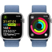 Apple Watch Series 9 GPS 41mm Silver Aluminum Case with Winter Blue Sport Loop – Middle East Version