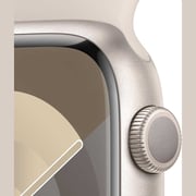 Apple Watch Series 9 GPS 45mm Starlight Aluminum Case with Starlight Sport Band S/M – Middle East Version