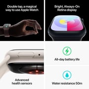 Apple Watch Series 9 GPS 45mm Starlight Aluminum Case with Starlight Sport Band M/L – Middle East Version