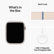 Apple Watch Series 9 GPS 41mm Starlight Aluminum Case with Starlight Sport Loop – Middle East Version