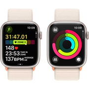 Apple Watch Series 9 GPS 41mm Starlight Aluminum Case with Starlight Sport Loop – Middle East Version