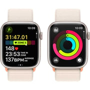 Apple Watch Series 9 GPS 45mm Starlight Aluminum Case with Starlight Sport Loop – Middle East Version