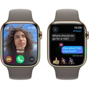 Apple Watch Series 9 GPS + Cellular 41mm Gold Stainless Steel Case with Clay Sport Band M/L – Middle East Version