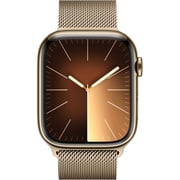 Apple Watch Series 9 GPS + Cellular 45mm Gold Stainless Steel Case with Gold Milanese Loop – Middle East Version