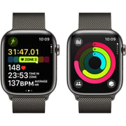 Apple Watch Series 9 GPS + Cellular 41mm Graphite Stainless Steel Case with Graphite Milanese Loop – Middle East Version