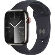 Apple Watch Series 9 GPS + Cellular 45mm Graphite Stainless Steel Case with Midnight Sport Band M/L – Middle East Version