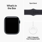 Apple Watch Series 9 GPS + Cellular 45mm Midnight Aluminum Case with Midnight Sport Band S/M – Middle East Version
