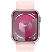Apple Watch Series 9 GPS + Cellular 45mm Pink Aluminum Case with Light Pink Sport Loop