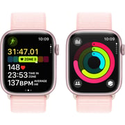 Apple Watch Series 9 GPS + Cellular 45mm Pink Aluminum Case with Light Pink Sport Loop – Middle East Version